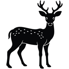 Obraz premium deer silhoutte vector