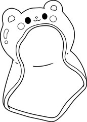 line art baby hat