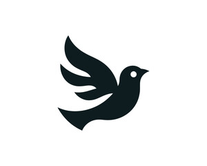 Fototapeta premium Flying bird logo design icon symbol vector illustration.