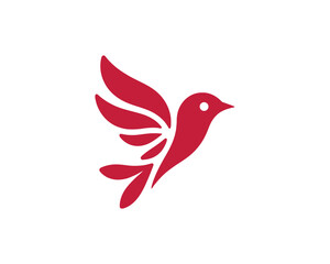 Flying bird logo design icon symbol vector illustration.