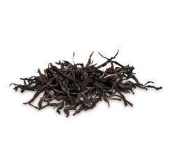 Dried tea leaves isolated on transparent background. (.PNG)