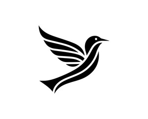 Flying bird logo design icon symbol vector illustration.