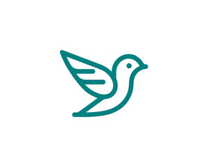 Flying bird logo design icon symbol vector illustration.