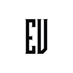 EV monogram logo design letter text name symbol monochrome logotype alphabet character simple logo