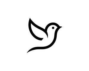 Obraz premium Flying bird logo design icon symbol vector illustration.