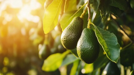 Growing avocado harvest and producing vegetables cultivation. Concept of small eco green business organic farming gardening and healthy food	
