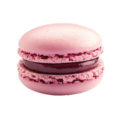 A Delicate Pink Macaron with a Rich, Dark Filling