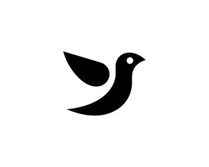 Flying bird logo design icon symbol vector illustration.