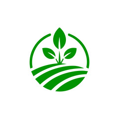 modern and minimalist agriculture and farming logo 