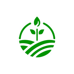 modern and minimalist agriculture and farming logo 