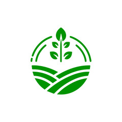 modern and minimalist agriculture and farming logo 