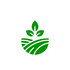 modern and minimalist agriculture and farming logo 