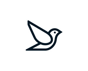 Flying bird logo design icon symbol vector illustration.