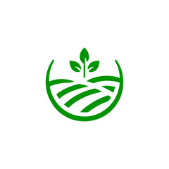 modern and minimalist agriculture and farming logo 