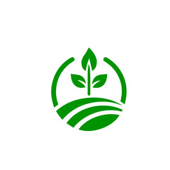 modern and minimalist agriculture and farming logo 