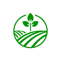 modern and minimalist agriculture and farming logo 