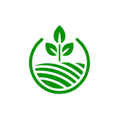 modern and minimalist agriculture and farming logo 