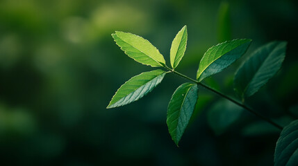 Vibrant green leaves in lush natural setting sunlight illuminated fresh on transparent background