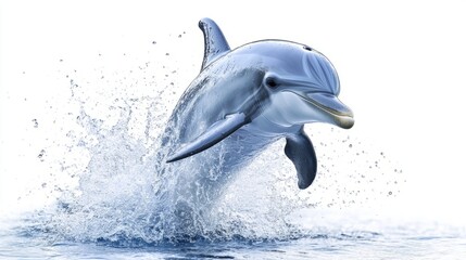 Fototapeta premium Generic Playful Dolphin Perspective Splash Spinning