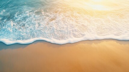 Bright Shimmering Waves Captured In Evening Sunlight