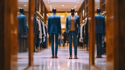 Elegant Men's Fashion Display in Luxurious Boutique