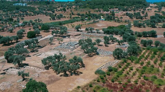 Teos Ancient City - 4k image of Teos Ancient City taken with a drone