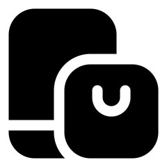 Online Shopping Glyph Icon. Vector Illustration. Symbol of E-commerce and Digital Transactions