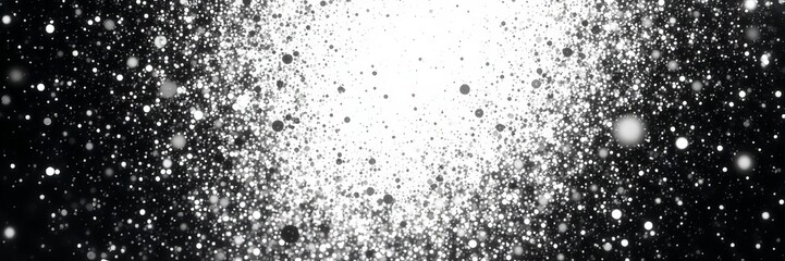 Abstract black and white textured background with random noise dots, art, monochrome, print