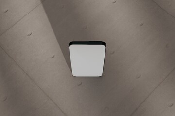 Mockup Smartphone on concrete floor. Can be used as marketing or design template