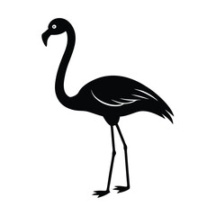 Obraz premium Flamingo silhouette vector illustration 