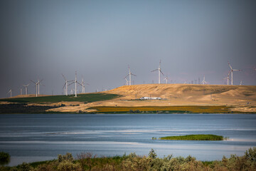 Lake in the Fuhai Desert, Altay Region, Xinjiang, China