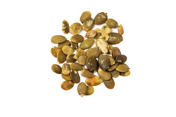 PNG image of the peeled pumpkin seeds on the transparent background