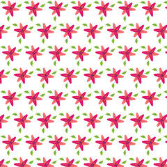 seamless pattern with pink flowers