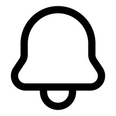 Notification Line Icon. Vector Illustration. Symbol of Alerts and Reminders