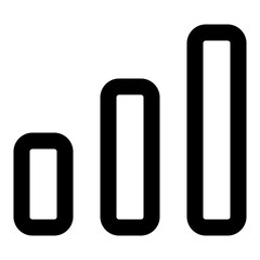 Signal Line Icon. Vector Illustration. Symbol of Connectivity and Network Strength