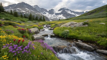 mountain river in the mountains