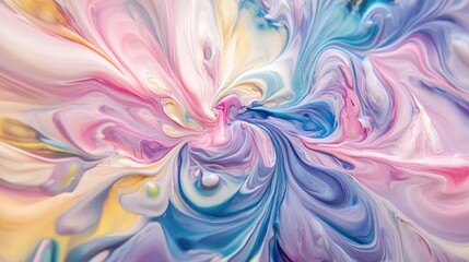 Happy Easter" amidst a kaleidoscope of swirling pastel colors.