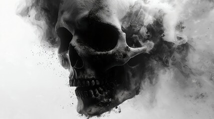 Graphic horror on the theme of fear and death. Illustration On The Theme Halloween And Graphics.	
 