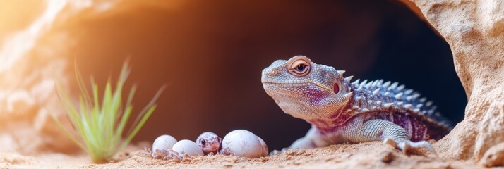Maternal instincts of reptiles showcasing nesting and protective behaviors towards eggs and hatchlings