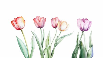 Beautiful tulip flower in Spring.
