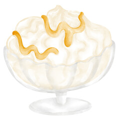 whip cream watercolor