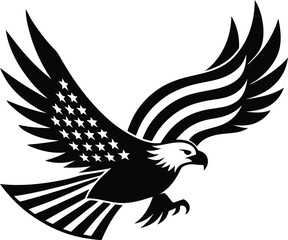 eagle with American flag 