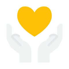 Obraz premium Heart Symbol Between Hands for Care and Compassion