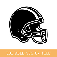 Naklejka premium American gridiron football helmet flat icon for apps and sports websites