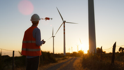 Drone Used By An Engineer At Work 