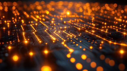 Fototapeta premium Blockchain-integrated automation concept featuring AI-powered smart contracts executing real-time transactions and automating secure financial processes