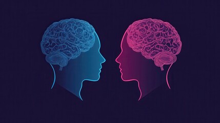 Obraz premium Conceptual illustration of brain connections in vibrant colors.