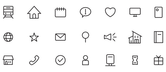 Management icon collection. Information technology line icons collection. vector illustration.