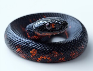 Fototapeta premium Black and Red Snake