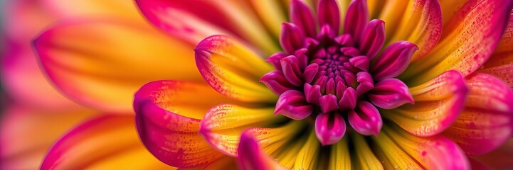 Fototapeta premium Vibrant close up of flower petals with stunning colors and rich details, blooming, details